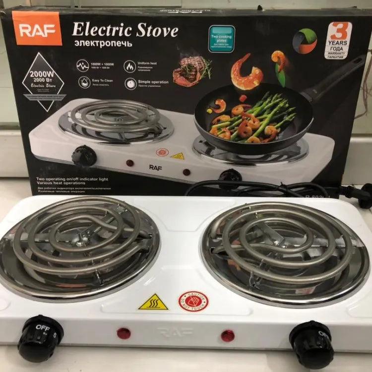 RAF Electric Stove Double Burner Cooker (CHULA) Hot Plate Multifunctional Home Heater 2000 Watts - Vibe Pk