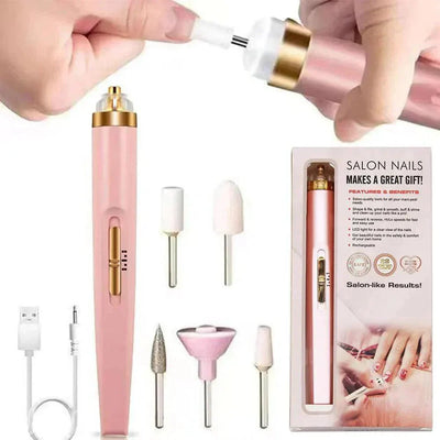 Finishing Touch Flawless Salon Nails Kit, Electronic Nail File And Manicure And Pedicure Tool - Vibe Pk