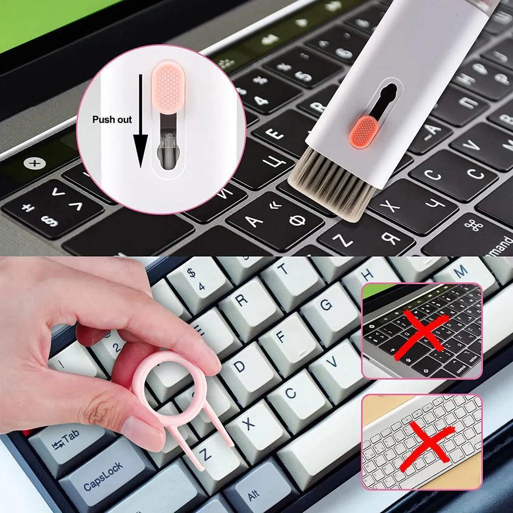 New Headset 7 In 1 Kit Scalable Keyboard Cleaner Brush Earphone Cleaning Pen Cleaner - Vibe Pk