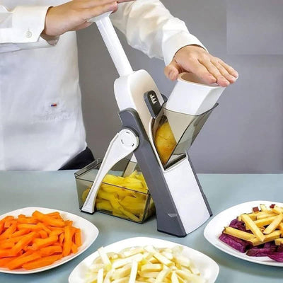 4 In 1 Vegetable Cutter Chopper Adjustable Multi-function Cutter Vertical Vegetable Cutter Kitchen Shredder Grater Artifact - Vibe Pk