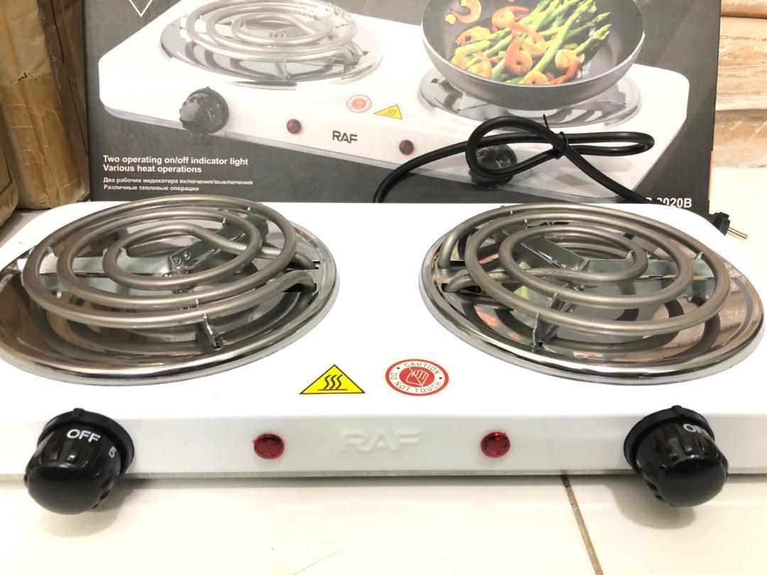 RAF Electric Stove Double Burner Cooker (CHULA) Hot Plate Multifunctional Home Heater 2000 Watts - Vibe Pk