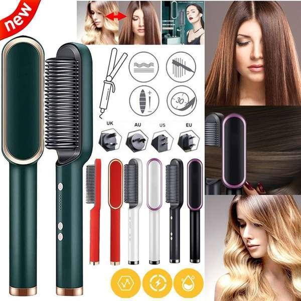 HAIR STRAIGHTENER COMB BRUSH - Vibe Pk