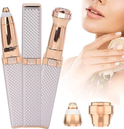 Flawless 2 In 1 Electric Eyebrow Trimmer Makeup Painless Eye Brow Epilator Mini Shaver - Vibe Pk