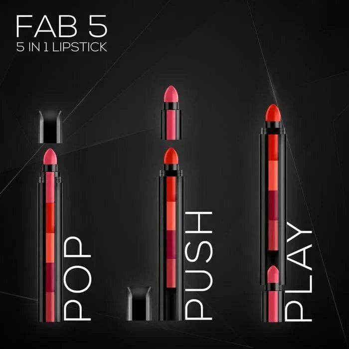 Renne Matte Lipsticks | 5 In 1 | Red Brown Nude Pink Maroon | Buy 1 Get 1 Free / Eid Exclusive Deal - Vibe Pk