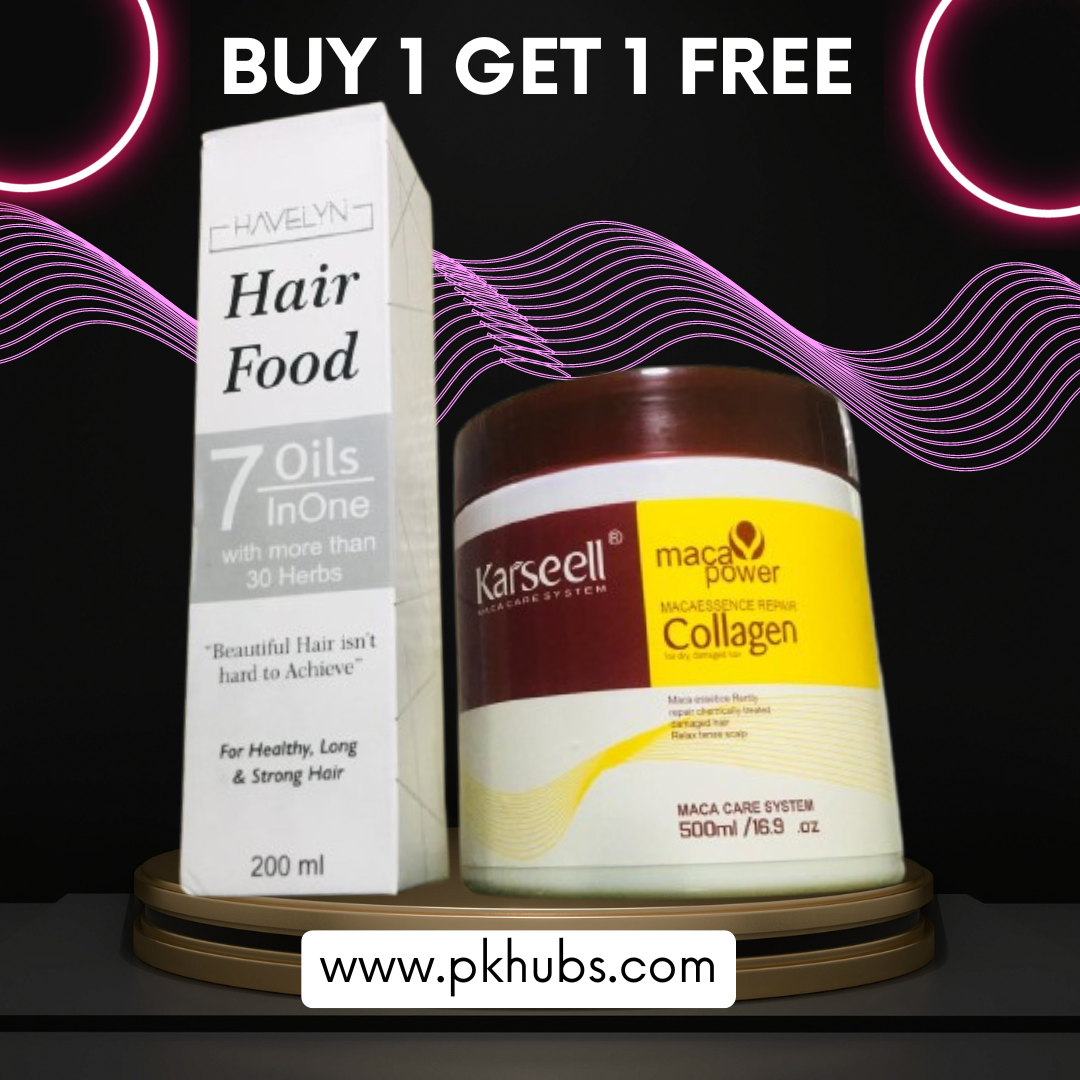 Buy 1 Get 1 Free / Buy Karseell Hair Mask Get Havelyn 7 in 1 Hair Food Oil Free - Pk Hubs