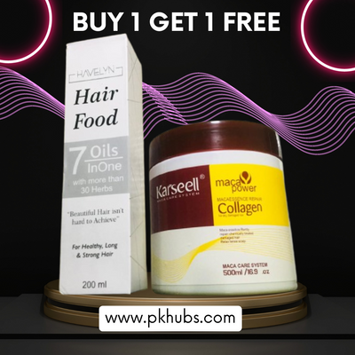 Buy 1 Get 1 Free / Buy Karseell Hair Mask Get Havelyn 7 in 1 Hair Food Oil Free - Pk Hubs