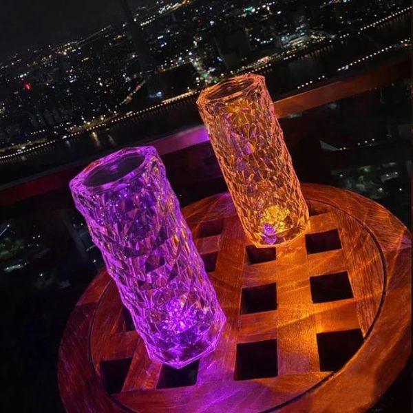 Diamond Rose Crystal Lamp - Vibe Pk