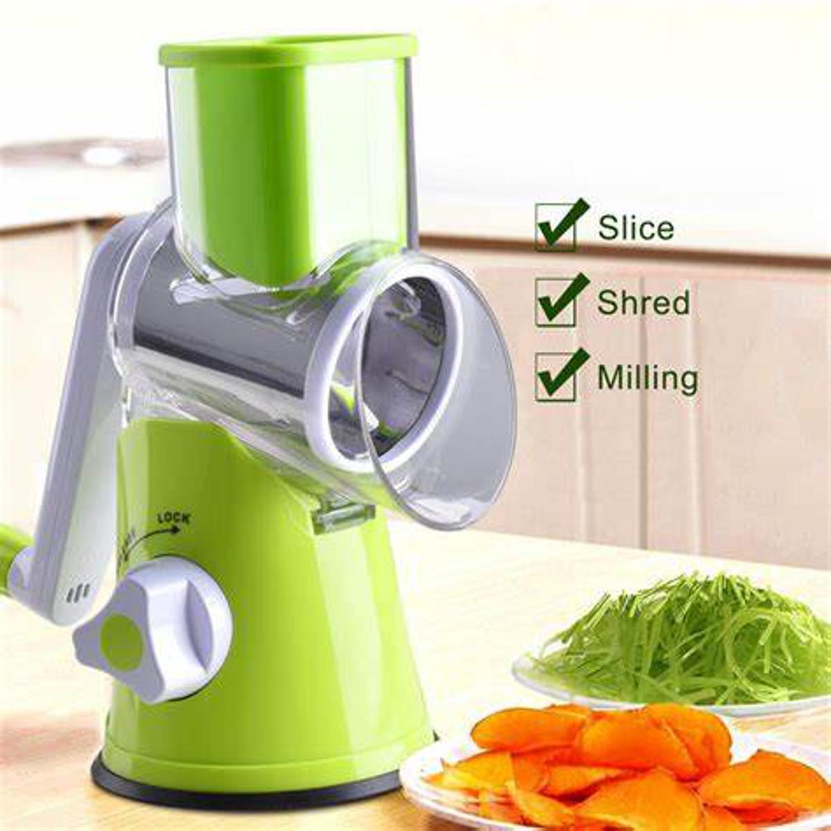 3 in 1 Manual Vegetable Cutter Slicer Multifunctional Round Slicer Gadgets Multi-Function Kitchen Gadget - Vibe Pk