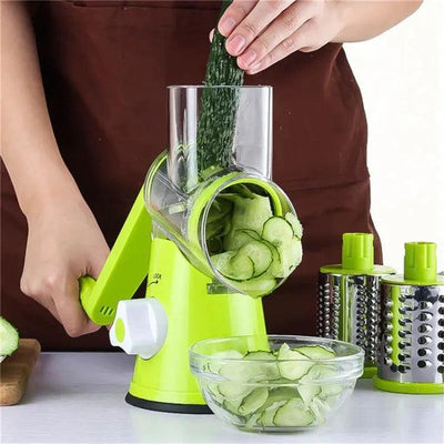 3 in 1 Manual Vegetable Cutter Slicer Multifunctional Round Slicer Gadgets Multi-Function Kitchen Gadget - Vibe Pk