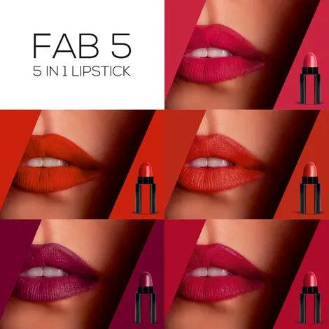 Renne Matte Lipsticks | 5 In 1 | Red Brown Nude Pink Maroon | Buy 1 Get 1 Free / Eid Exclusive Deal - Vibe Pk